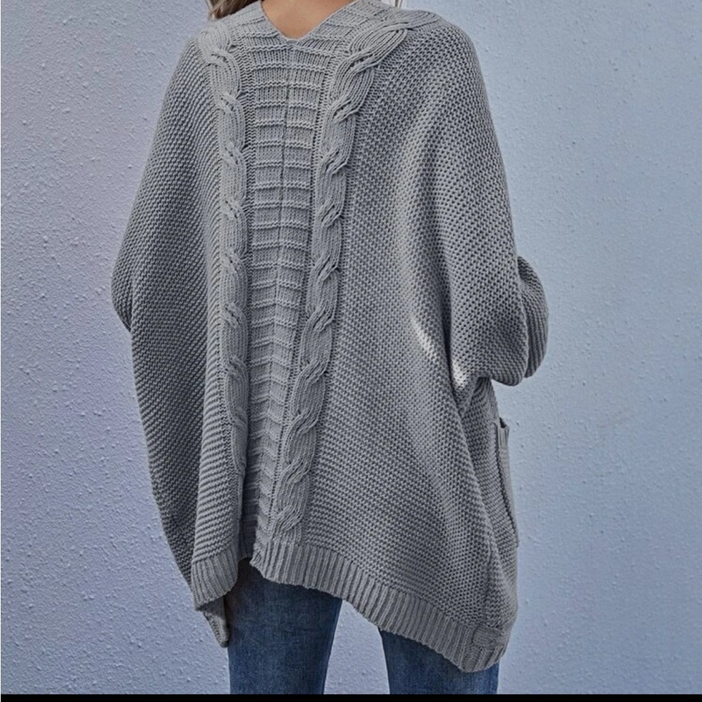 Grey long cardigan